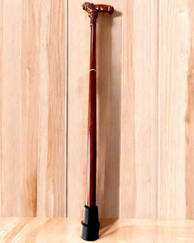 Walking Cane 'King of the Jungle', wooden, customizable with engraving