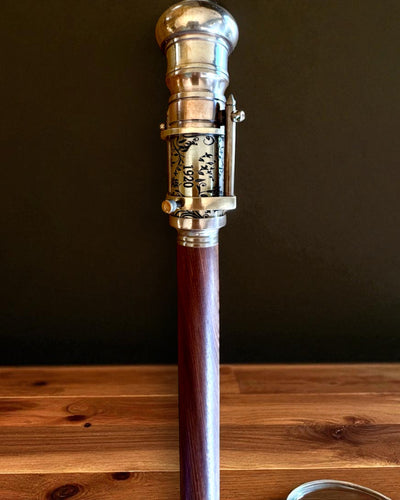 Navigator's Cane 2.0 with a compass and hidden telescope, customizable with engraving for a gift