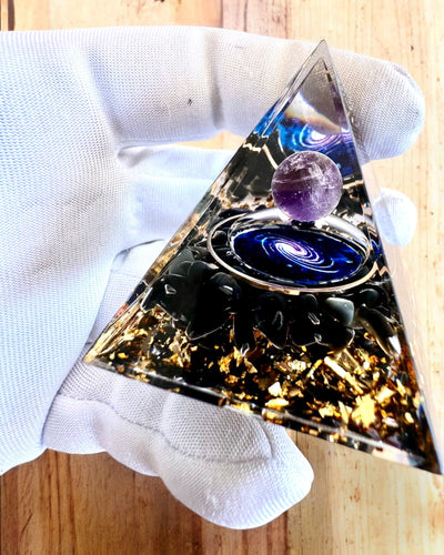 Orgonite Energy Pyramid "Cosmic Pyramid" Galactic Essence, as a gift
