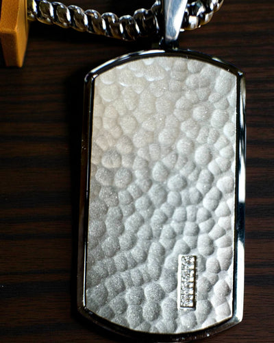 Men's Necklace Dog Tag "SteelVision" – stainless steel, 15 variants, personalization with engraving