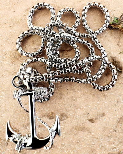 Ancoră a Determinării, Amulet Marin, colier, posibilitate de personalizare cu gravură pentru cadou, 3 variante la alegere