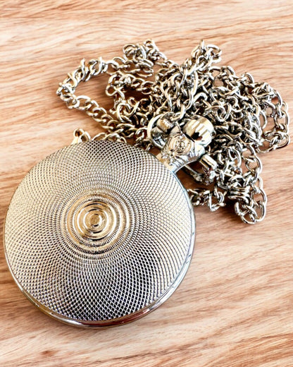 Relógio de bolso "CloverTime" com motivo de trevo de quatro folhas, possibilidade de personalização com gravação para presente