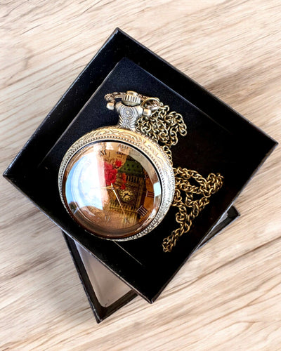 Pocket Watch "Vintage Charm" personalized with engraving for a gift