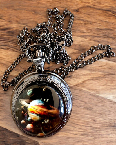 Cosmic Pocket Watch "Galactic Secret", personalized with engraving for a gift