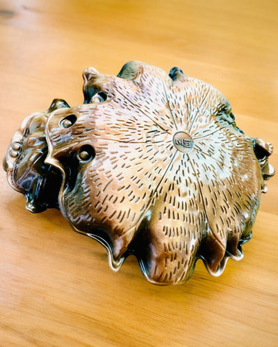 Elegantiška metalinė lotoso lapo smilkalų laikiklis - 4 variantai pasirinkimui, galimybė personalizuoti graviravimu dovanai