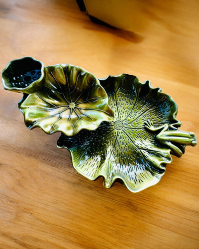 Elegantiška metalinė lotoso lapo smilkalų laikiklis - 4 variantai pasirinkimui, galimybė personalizuoti graviravimu dovanai