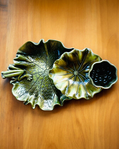 Elegantiška metalinė lotoso lapo smilkalų laikiklis - 4 variantai pasirinkimui, galimybė personalizuoti graviravimu dovanai