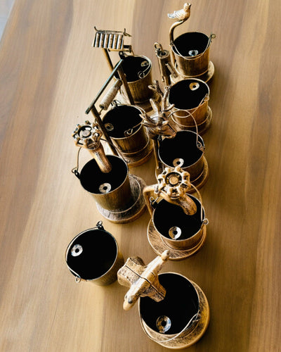 Stilinga metalinė peleninė „Rustic Charm“ 19-23 cm aukščio, 8 variantai pasirinkimui, graviravimas pagal pageidavimą