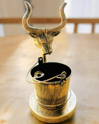 Stilinga metalinė peleninė „Rustic Charm“ 19-23 cm aukščio, 8 variantai pasirinkimui, graviravimas pagal pageidavimą