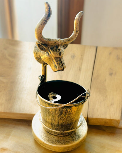 Stilinga metalinė peleninė „Rustic Charm“ 19-23 cm aukščio, 8 variantai pasirinkimui, graviravimas pagal pageidavimą