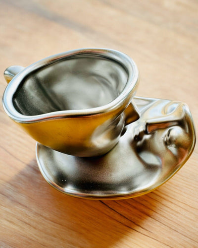 Elegantne keramičke šalice „Maska” – Set od 2 kom. - mogućnost personalizacije gravurom za poklon