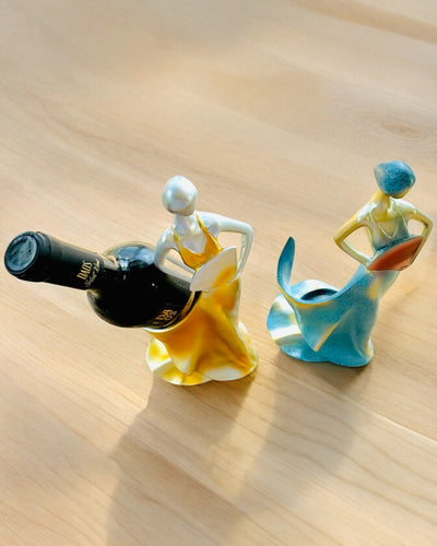 Elegants pudeles statīvs - Dāmas statuja - personalizācija ar gravējumu, 2 varianti pēc izvēles