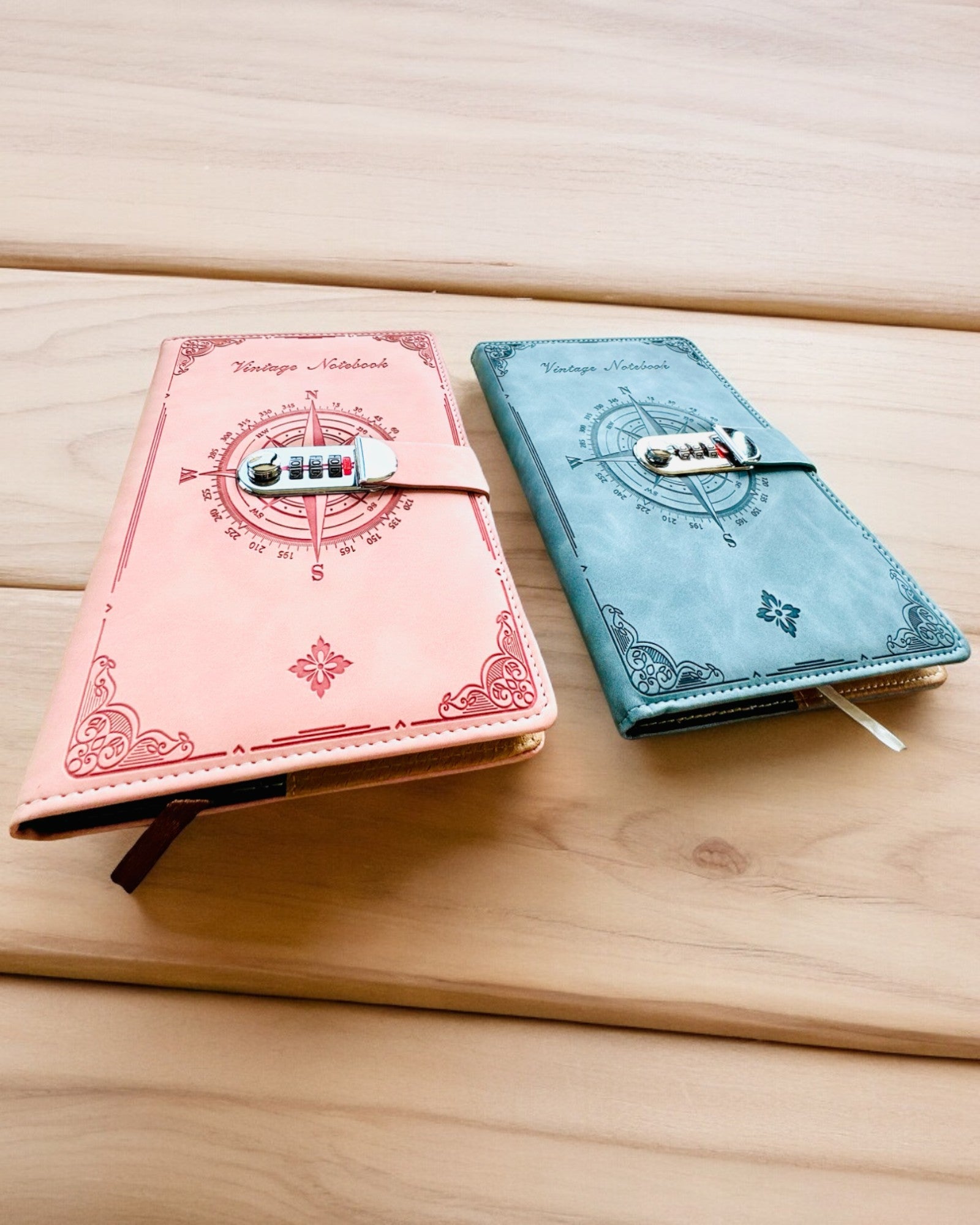 Slaptas A5 formato užrašų knygelė Vintage su kodine spyna - Pasirinkite Savo Stilių, personalizacija graviravimu dovanai