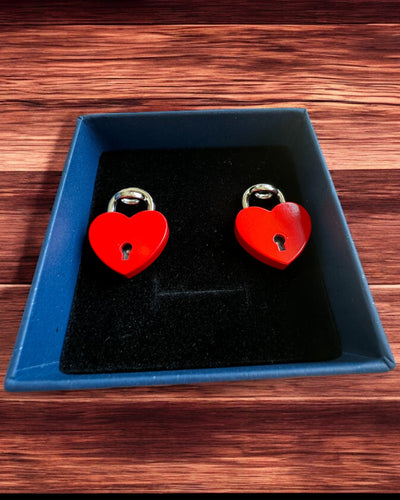 Meilės Mini Spynelės Širdelės DeLuxe, Rinkinys iš 2 spynelių su rakteliais, 6 variantai pasirinkimui, galimybė personalizuoti graviruote dovanai