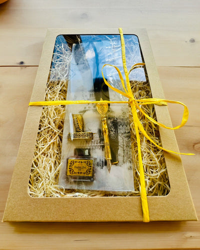 Elegant Goose Feather Pen with Accessory Set - Royal Quill, customizable with engraving