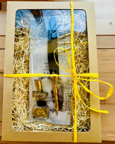 Elegant Goose Feather Pen with Accessory Set - Royal Quill, customizable with engraving