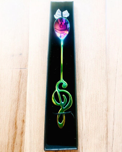 Linguriță Elegantă cu Cheie Sol – Personalizată pentru cadou, 2 variante de culoare disponibile