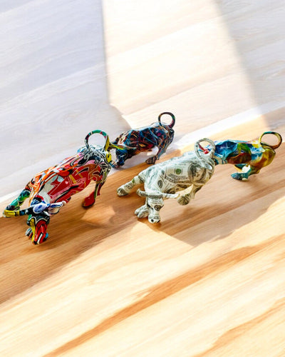 Decorative Bull Sculpture "BullArt" – Unique Art with Engraving Option - 4 Color Variants, for Personalized Gift