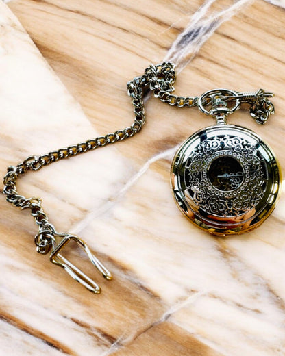 Kabatas pulkstenis "Eterna Elegance", personalizēta dāvana, gravēšana. Sudraba krāsa