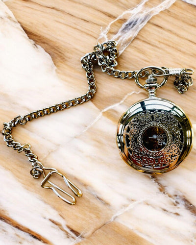 Kapesní hodinky "Eterna Elegance", personalizovaný dárek, gravírování. Stříbrná barva