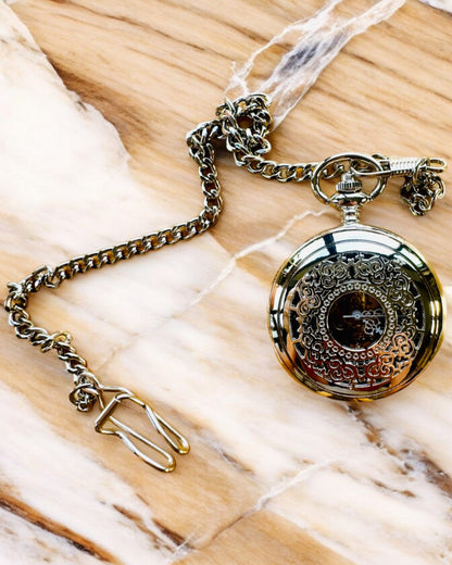 Kabatas pulkstenis "Eterna Elegance", personalizēta dāvana, gravēšana. Sudraba krāsa