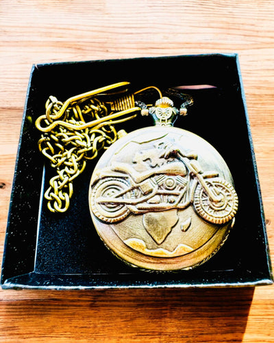 Pocket Watch "Motocyklowy Elegancik 2" – Engraving for a gift, 3 color variants