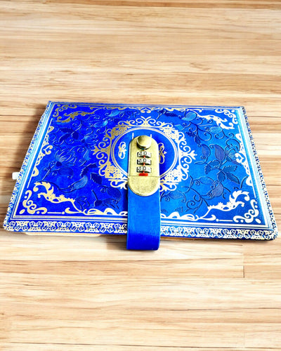 Ekskluzīvs Ādas Piezīmju Bloks "Sekretnik" A5 ar Ciparu Slēdzeni - personalizācija ar gravējumu