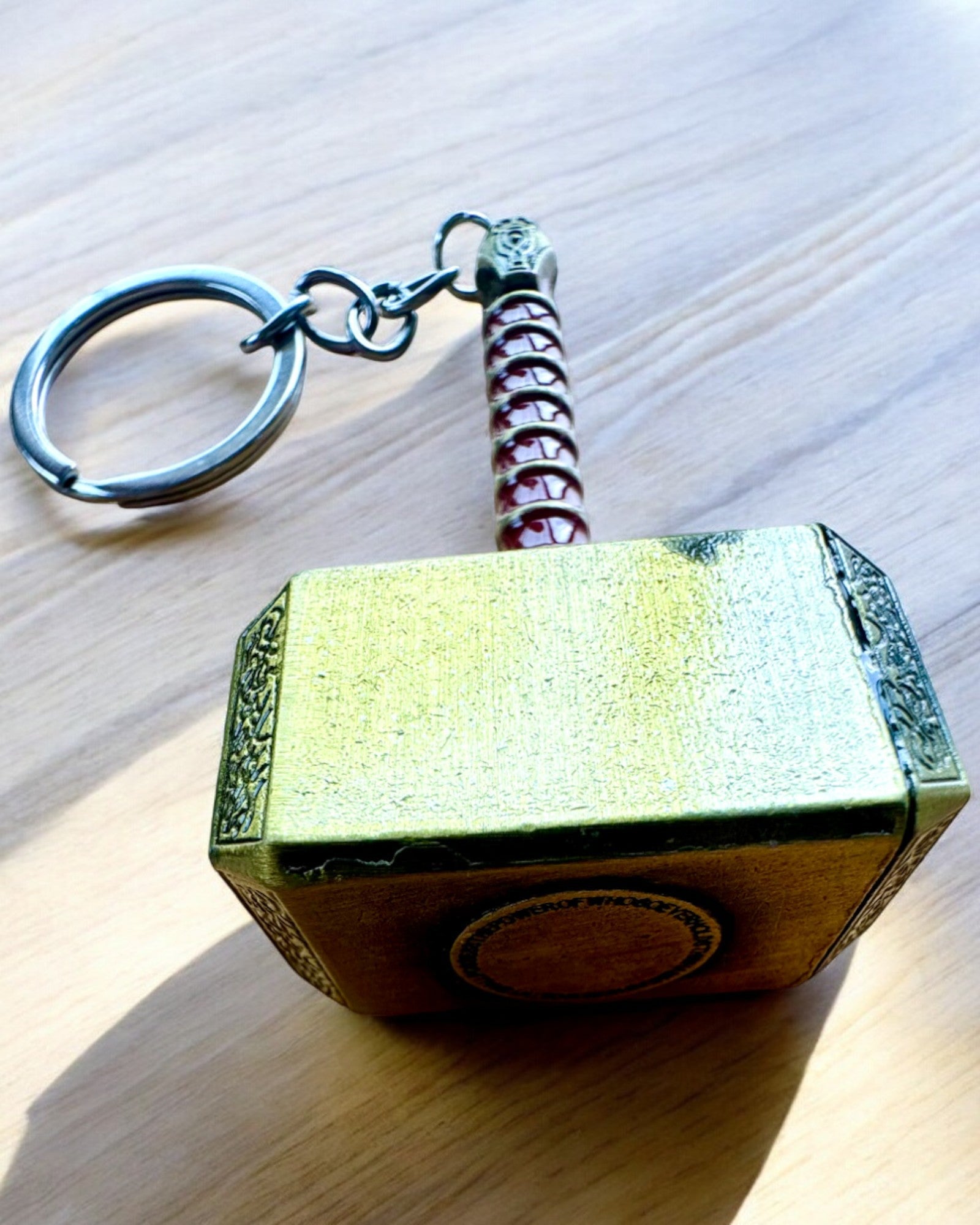Martelo Viking - Porta-chaves e abre-garrafas num só - Premium, possibilidade de personalização com gravação