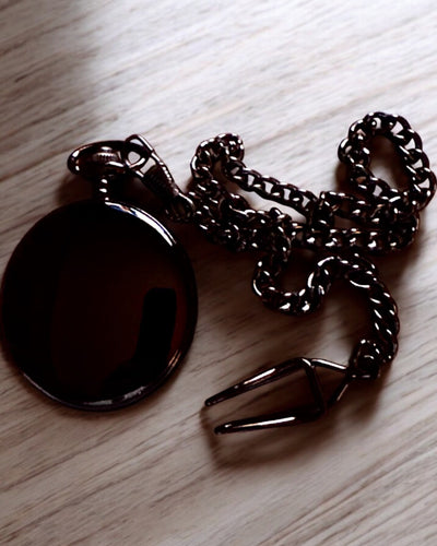 Kabatas pulksteņa stila kompass "Navigator" - Tumša metāla krāsa