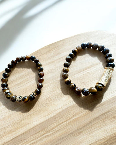 Set of 2 "Golden Eye" Bracelets