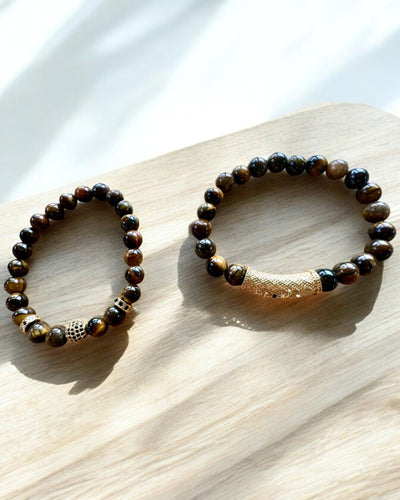Set of 2 "Golden Eye" Bracelets