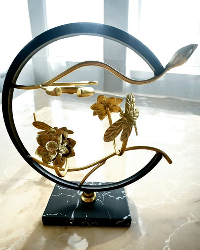 Suporte "Elegancki Owad" - para garrafa de vinho e copos, altura 33 cm, possibilidade de personalização com gravação para presente