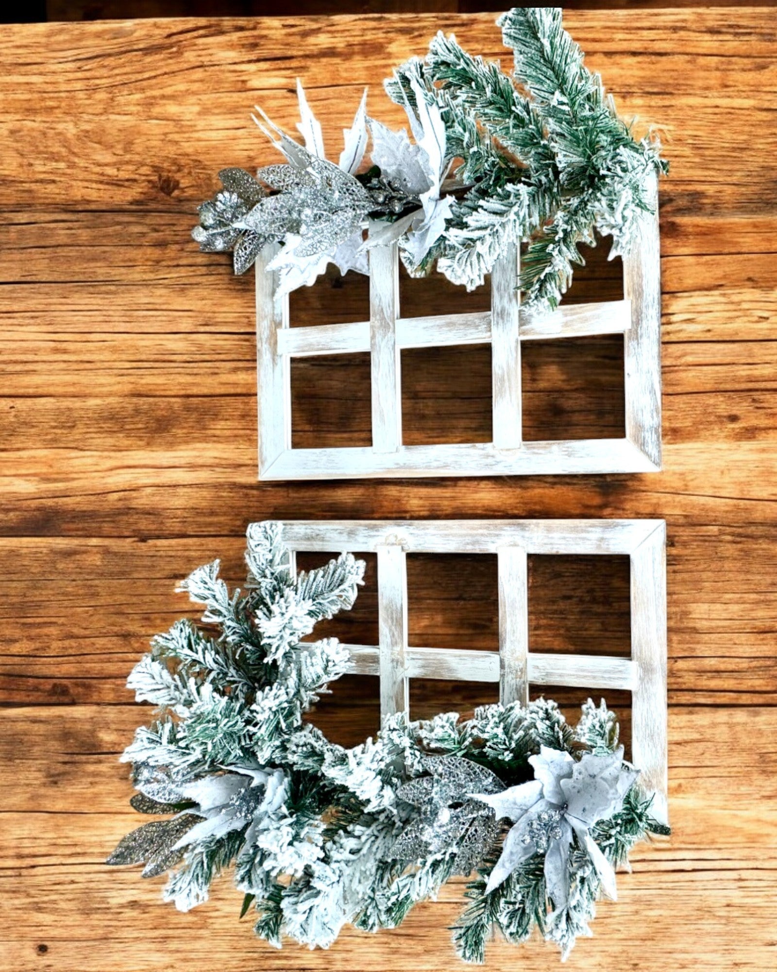 2 peças de Molduras Decorativas "Brilho de Inverno" de Natal, possibilidade de personalização com gravação para presente