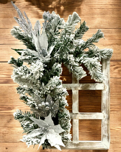 2 peças de Molduras Decorativas "Brilho de Inverno" de Natal, possibilidade de personalização com gravação para presente