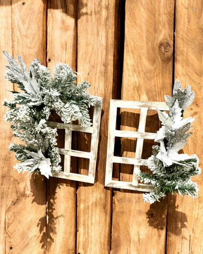 2 peças de Molduras Decorativas "Brilho de Inverno" de Natal, possibilidade de personalização com gravação para presente