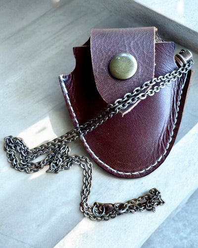 Vintage Look - Stiklinis didinamasis lęšis su odiniu dėklu, galimybė personalizuoti graviravimu