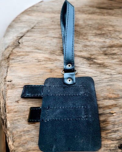 Natūralios odos rankų darbo juodosios panteros dėklas lazdai su graviravimo galimybe