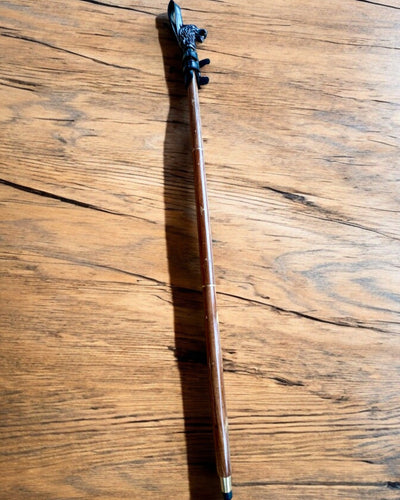 Natūralios odos rankų darbo juodosios panteros dėklas lazdai su graviravimo galimybe