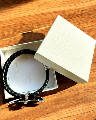 Men's Bracelet "SkyRider" – Leather Style with Character - Customizable with Engraving