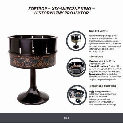 Zoetrop – cinematograf din secolul al XIX-lea – proiector istoric – H68