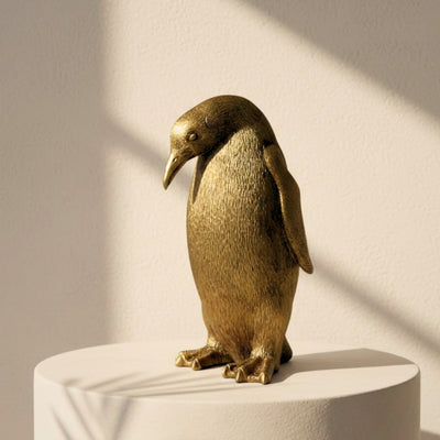 Figurină decorativă pinguin auriu, înălțime 20,5 cm – 3989FJZ