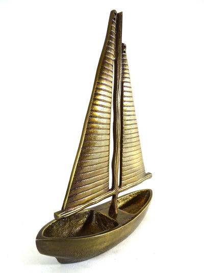 Model jachty zlatý hliník, výška 38cm - N-3670