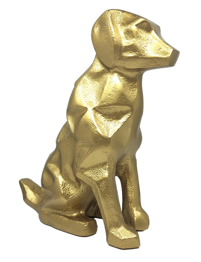 Figurină decorativă aurie câine - DOG2