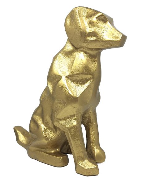 Figurină decorativă aurie câine - DOG2