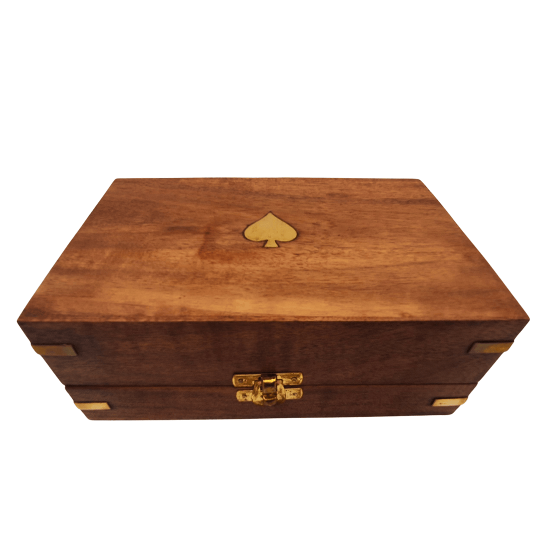 Elegant Poker Set in a Wooden Box – 100 Chips - DNU-102