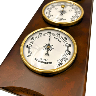 Elegant Weather Station – Barometer Thermometer Hygrometer 36cm Retro - YG336