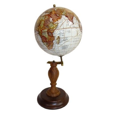 Elegant decorative globe on a wooden base - World GLB-0096B