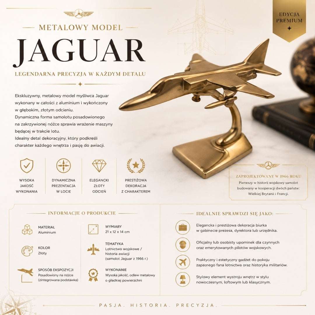 Kovový model stíhačky Jaguar letadlo dárek pro pilota – JAG