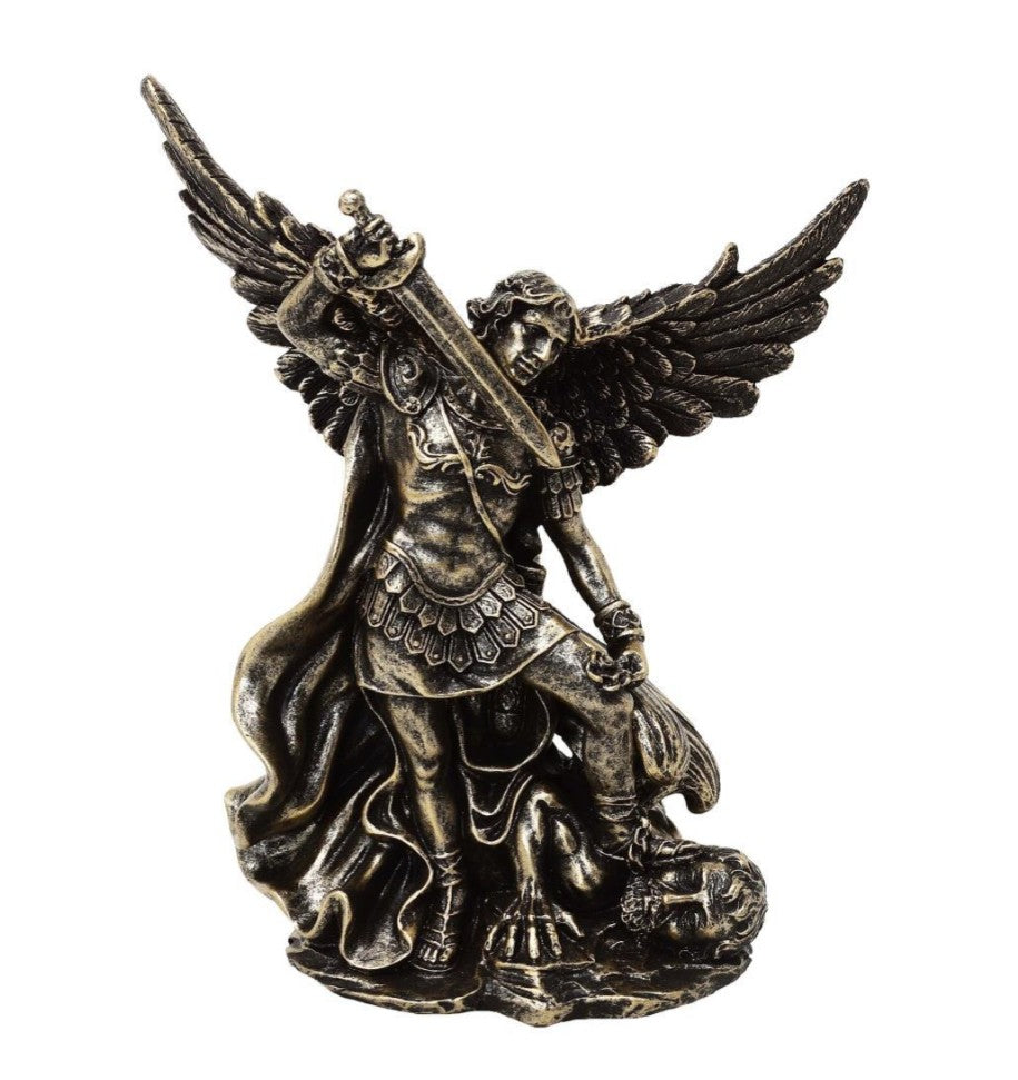 Figurine of Saint Michael Fighting the Dragon - Polyresin - MC-23146