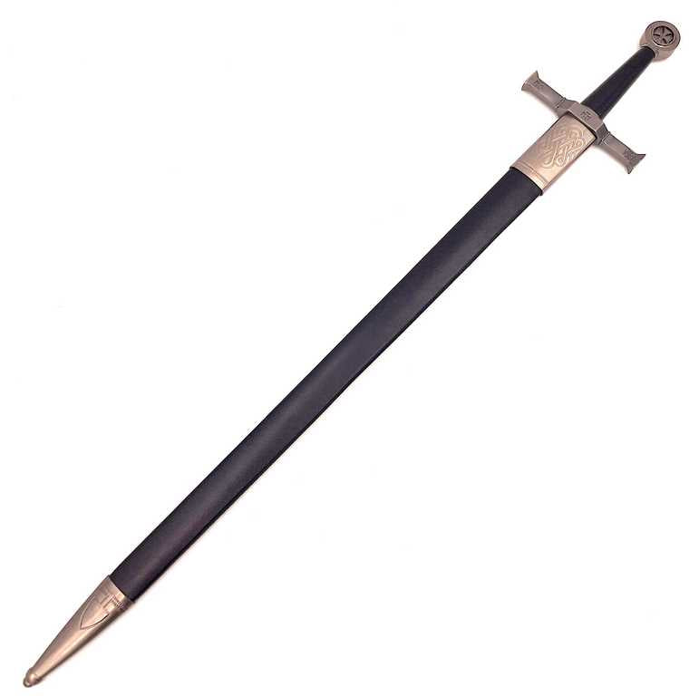 Steel Knight's Sword 84 cm in Scabbard - Replica - SW-114